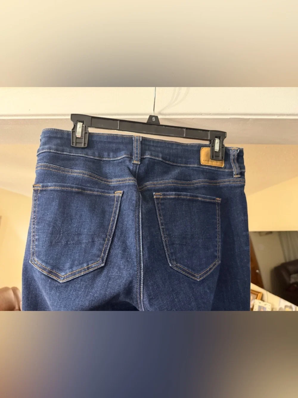 American Eagle Outfitters Dark Blue Flare Jeans - Picture 4 of 8